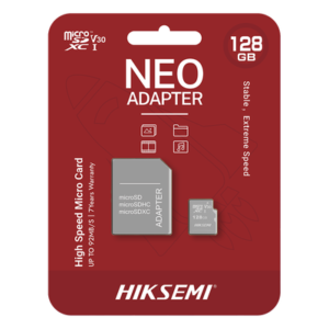 Memoria microSDXC con Adaptador / 128 GB / Clase 10 / Lectura 92 MB/s / Escritura 40 MB/s / NAND TLC / Resistente a Agua y Golpes